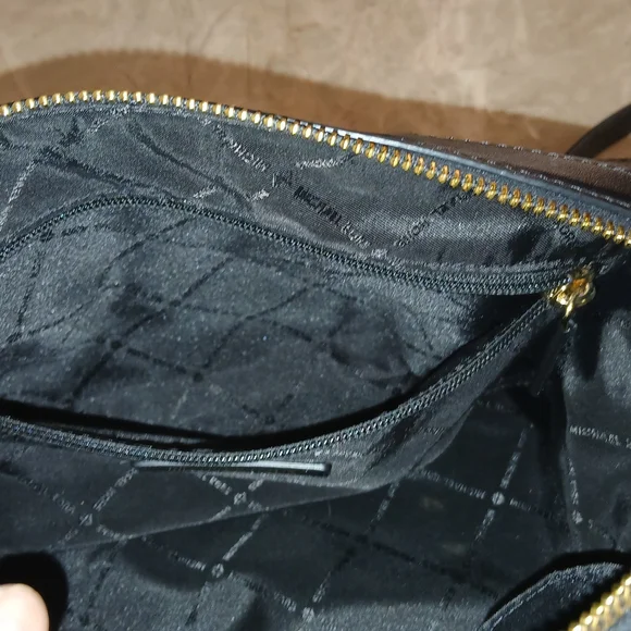 Michael Kors Black Leather Satchel with Gold Hardware - Picture 4 of 4